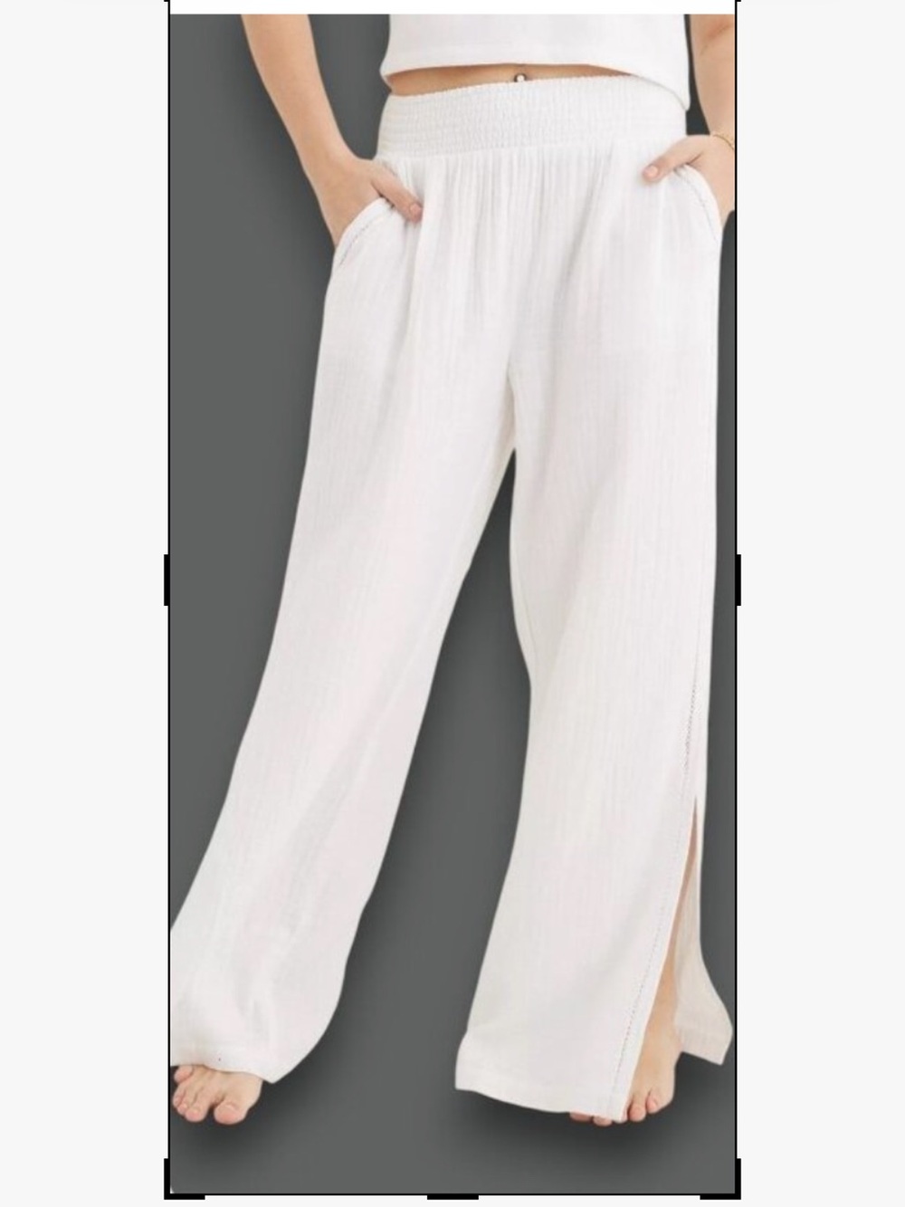 aerie Gauzy High Waisted Pants